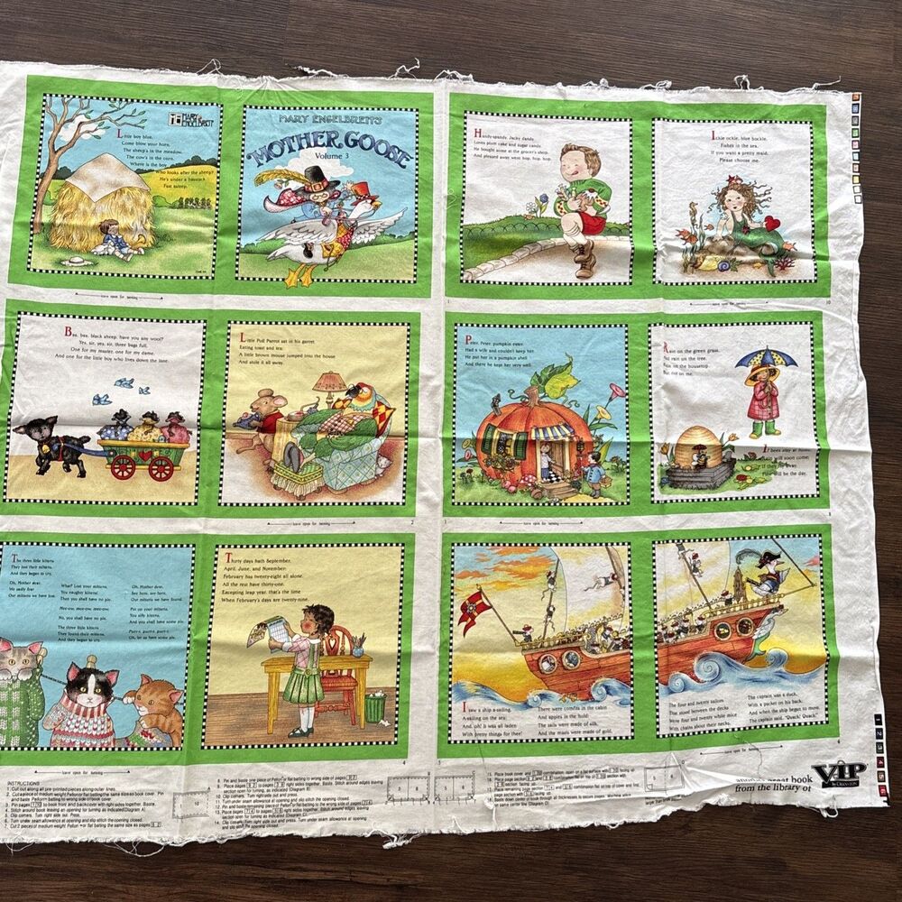 Vintage Y2K MARY ENGELBREIT 3 STORY PANEL MOTHER GOOSE VIP Cranston Retro Cottag